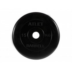 Диск обрезиненный Atlet, 15 кг